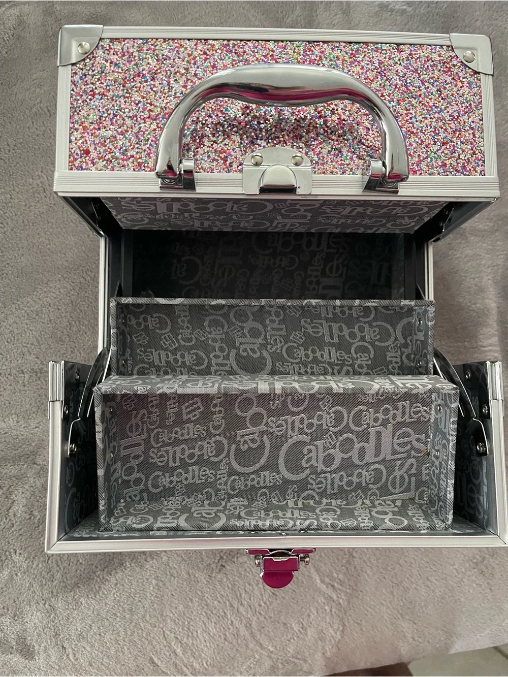 Caboodles Sparkle Multi-Color Makeup Train Case
